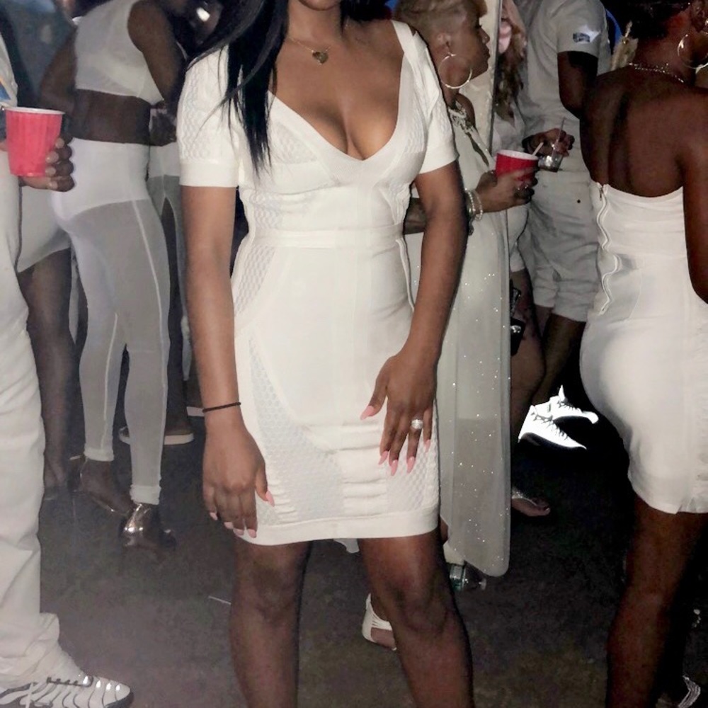 House of CB white bandage dress